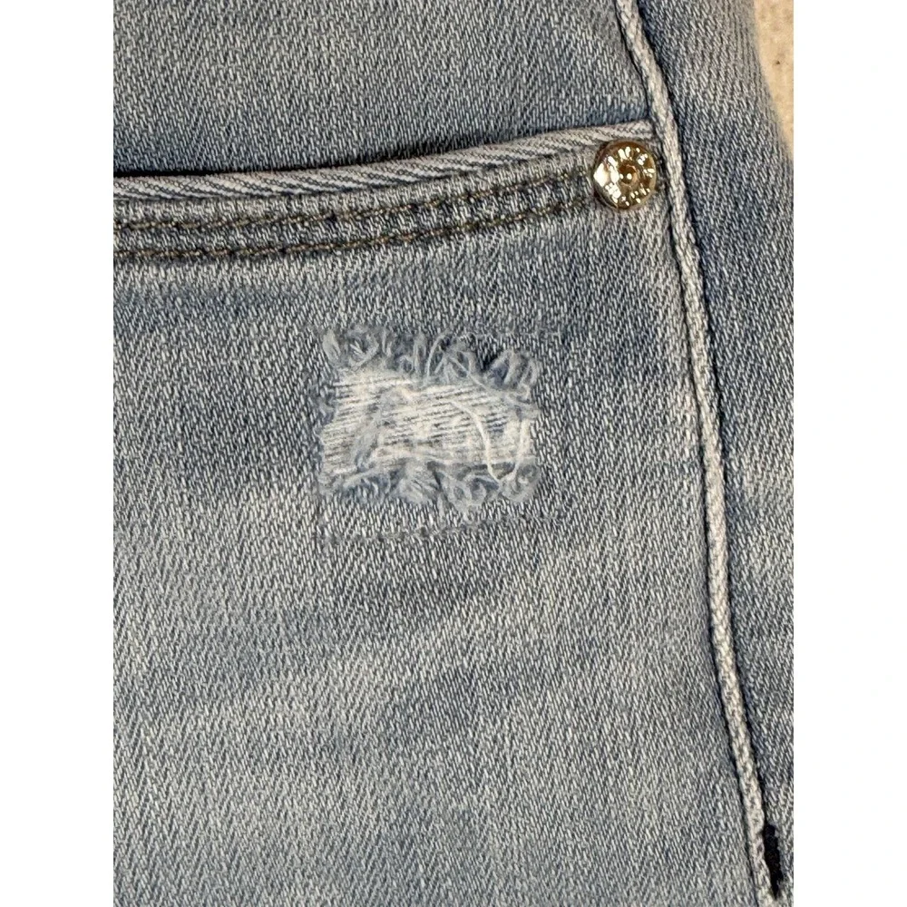 White House Black Market Denim Shorts Womens 30 Distressed Y2K Festival Coquette